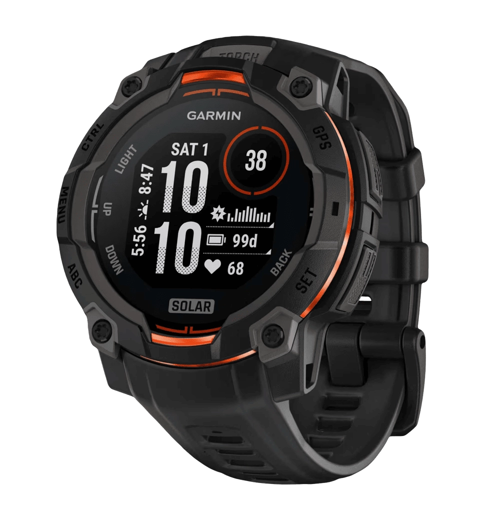 Смарт-годинник Garmin Instinct 3 45mm Solar Black with Black Band (010-02934-00)