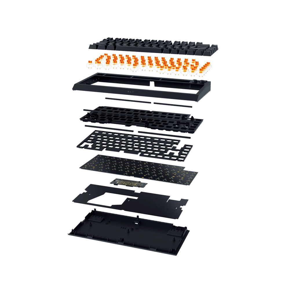 Клавіатура механічна RAZER BlackWidow V4 75%, White (RZ03-05001700-R3M1)