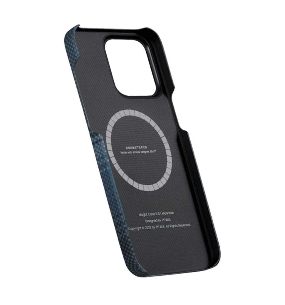 Чехол Pitaka MagEZ Case 4 Twill 1500D Black/Blue for iPhone 15 Pro (KI1508P)