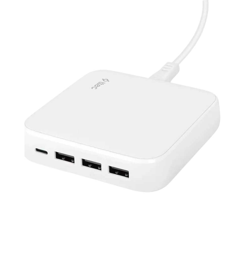 Зарядний пристрій TTEC SmartCharger Quattro GaN White (2SCG02B)