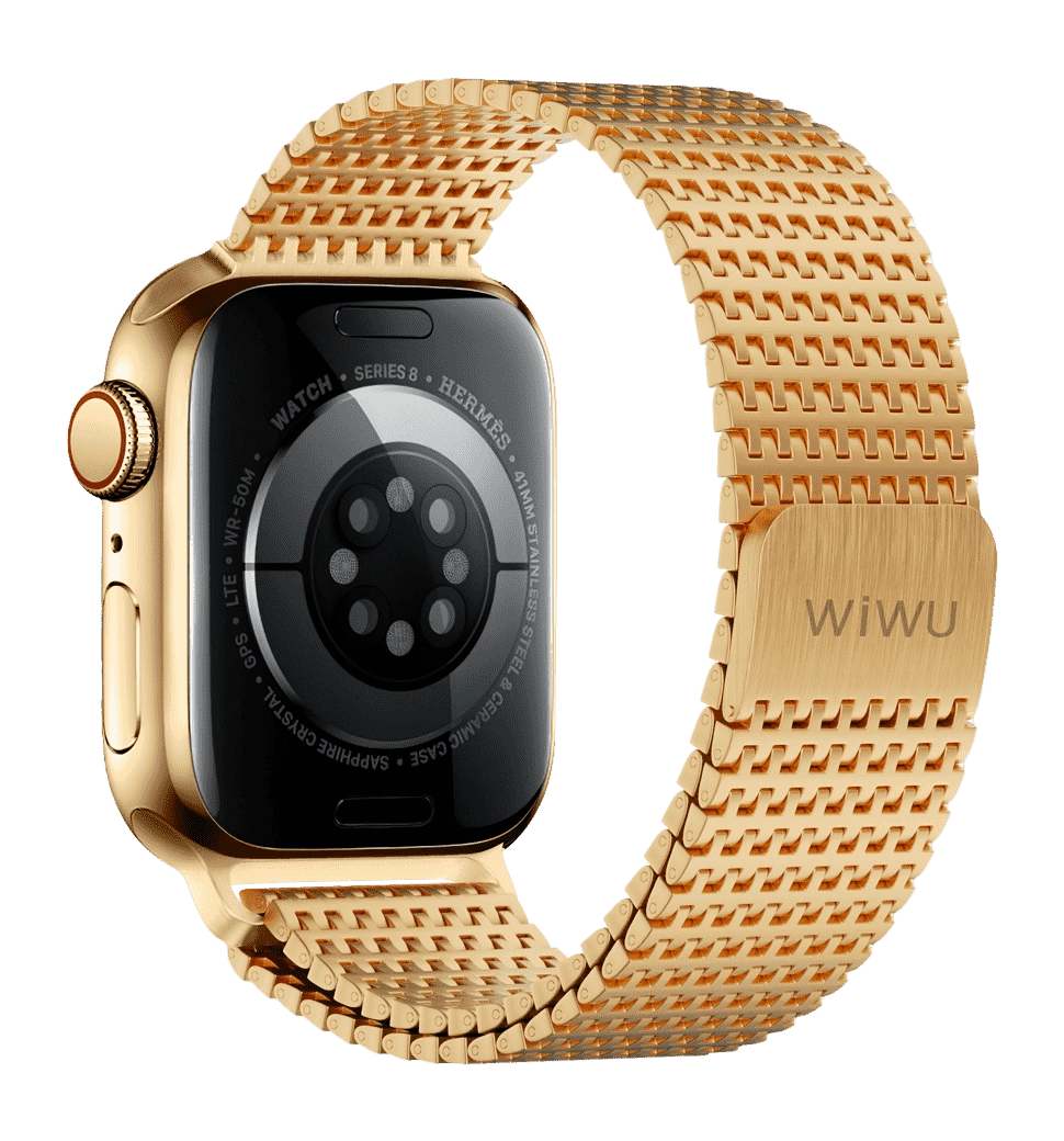 Ремінець Wiwu для Apple Watch 42/44/45/49mm Domino band Gold