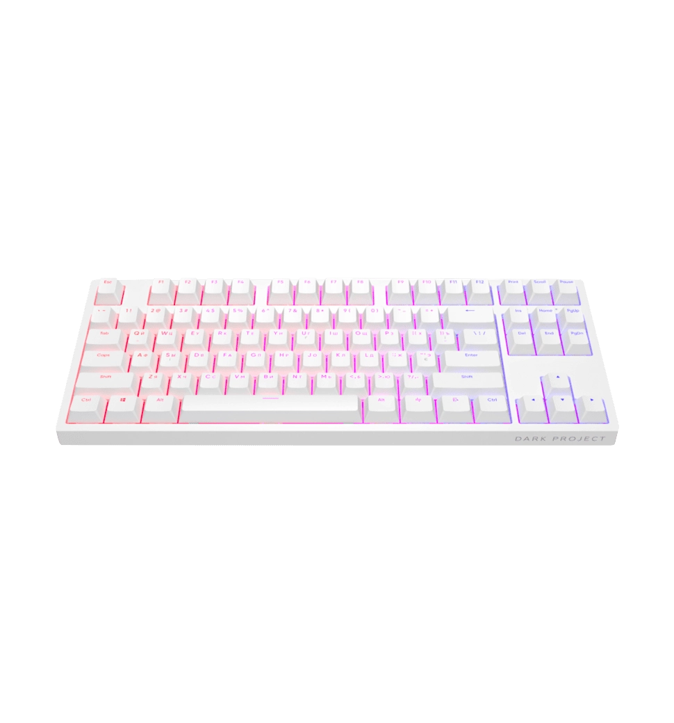 Игровая клавиатура DARK PROJECT One KD87A Gateron Mechanical Yellow ENG/UA (DPO-KD-87A-104100-GYL)