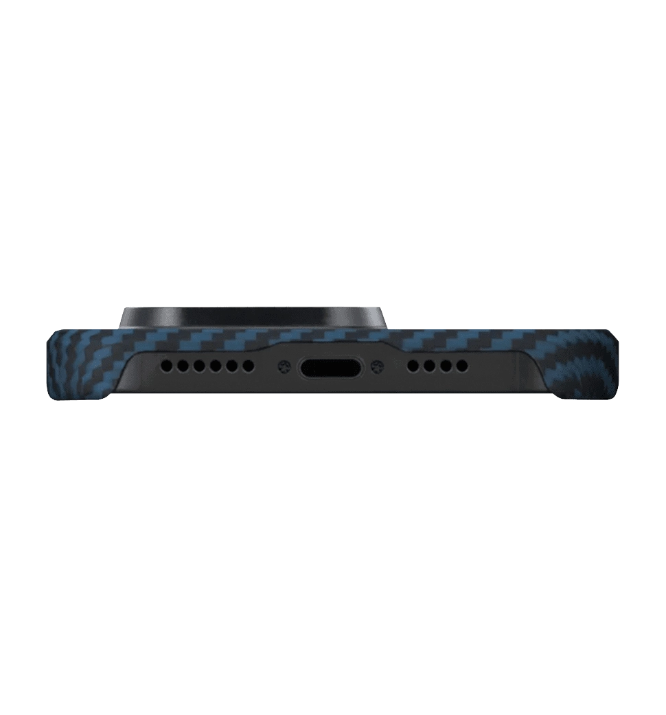 Чохол Pitaka MagEZ Case 3 Twill 1500D Black/Blue for iPhone 14 Pro (KI1408P)