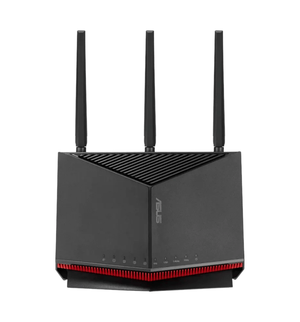 Маршрутизатор ASUS RT-BE86U BE6800, 3x2.5GE LAN, 1x2.5GE LAN/WAN, 1x10GE LAN/WAN, 1xUSB3.2, 1xUSB2.0