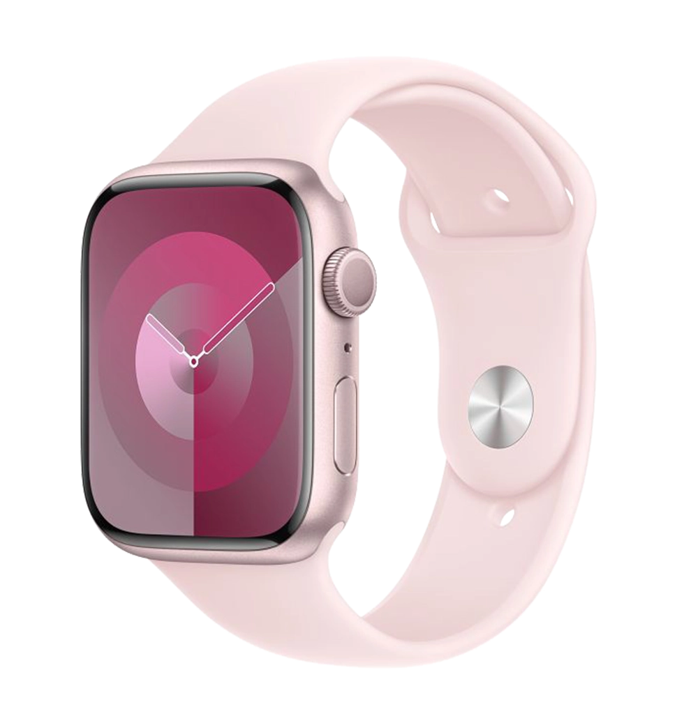 Apple Watch Series 9 45mm Pink Aluminum Case with Light Pink Sport Band M/L (MR9H3)