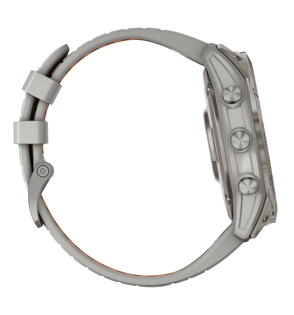 Смарт-часы Garmin Fenix 7X Pro Sapphire Solar Titanium w. Fog Gray/Ember O. Band (010-02778-14/15/64) UA