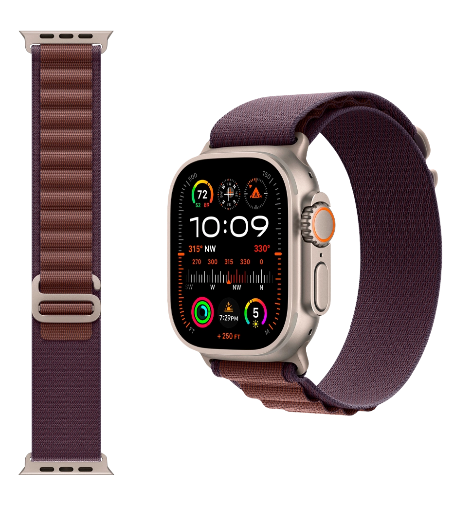 Ремешок Apple Alpine Loop Band Medium для Apple Watch 49mm - Indigo (MT5Q3)