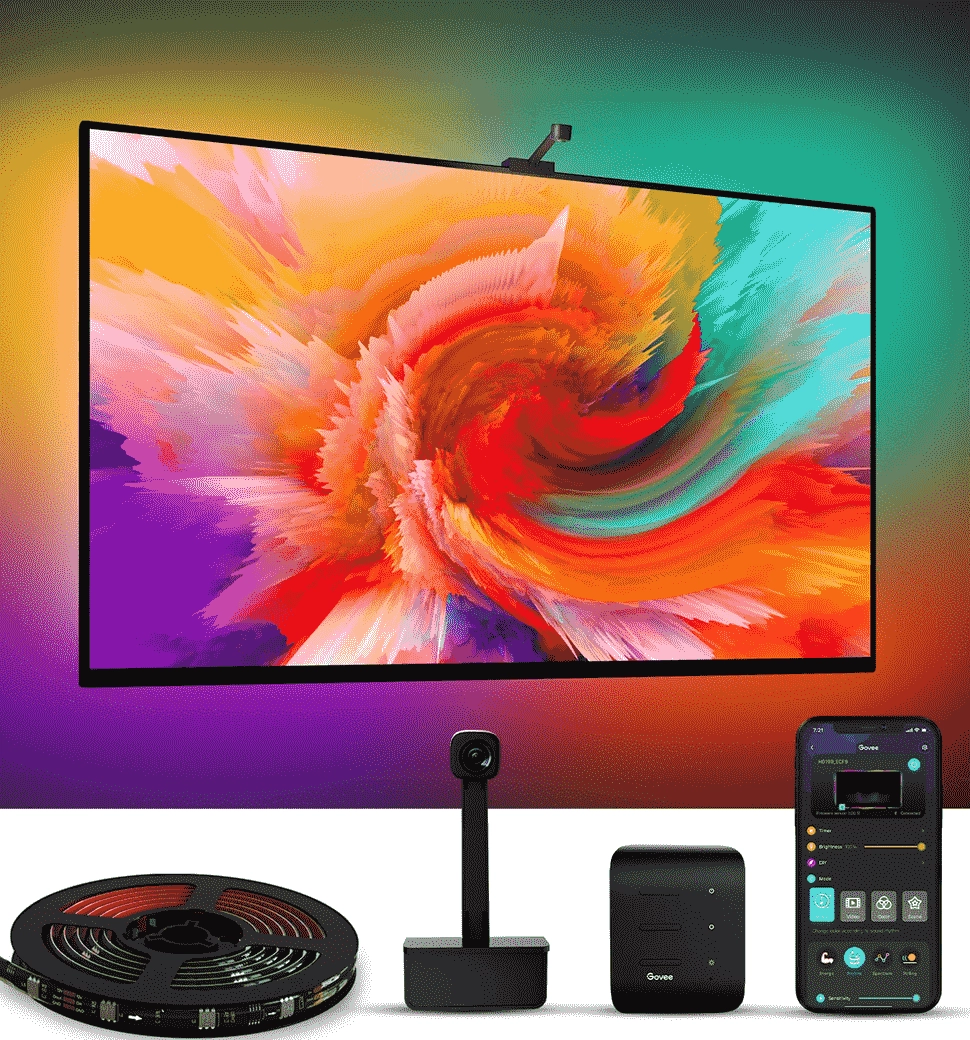 Набор адаптивной подсветки Govee H6199 DreamView T1 TV Backlight 55-65', RGBIC, WI-FI/Bluetooth, чор