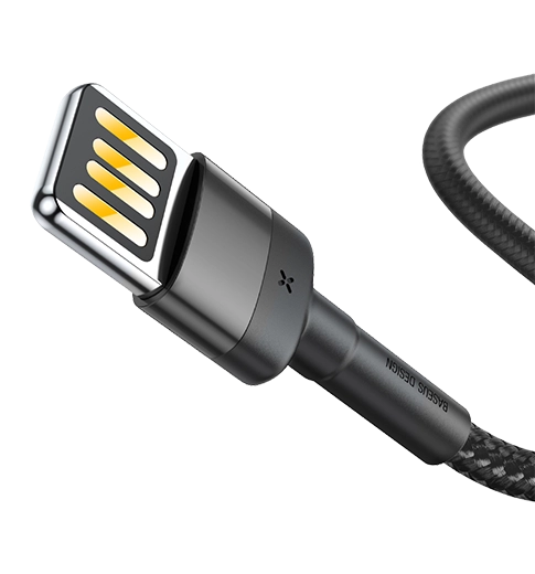 Кабель Baseus Cafule Cable (SpEd) 2.4A 1m Gray/Black (CALKLF-GG1)