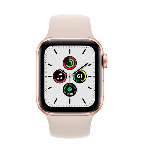 Смарт-часы Apple Watch SE 40mm Gold Aluminum Case with Starlight Sport Band (MKQ03)