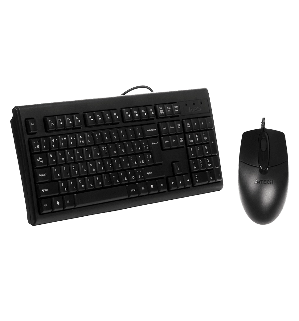 Комплект A4Tech клавіатура+мишка KR-83+OP-720, USB, Чорна