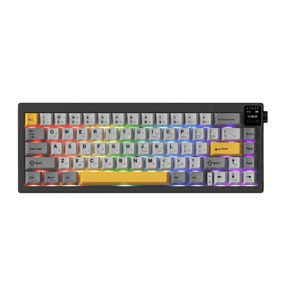 Беспроводная механическая клавиатура Ajazz AK650 Flying Fish Switch - Black (AK650-FF-BGY)