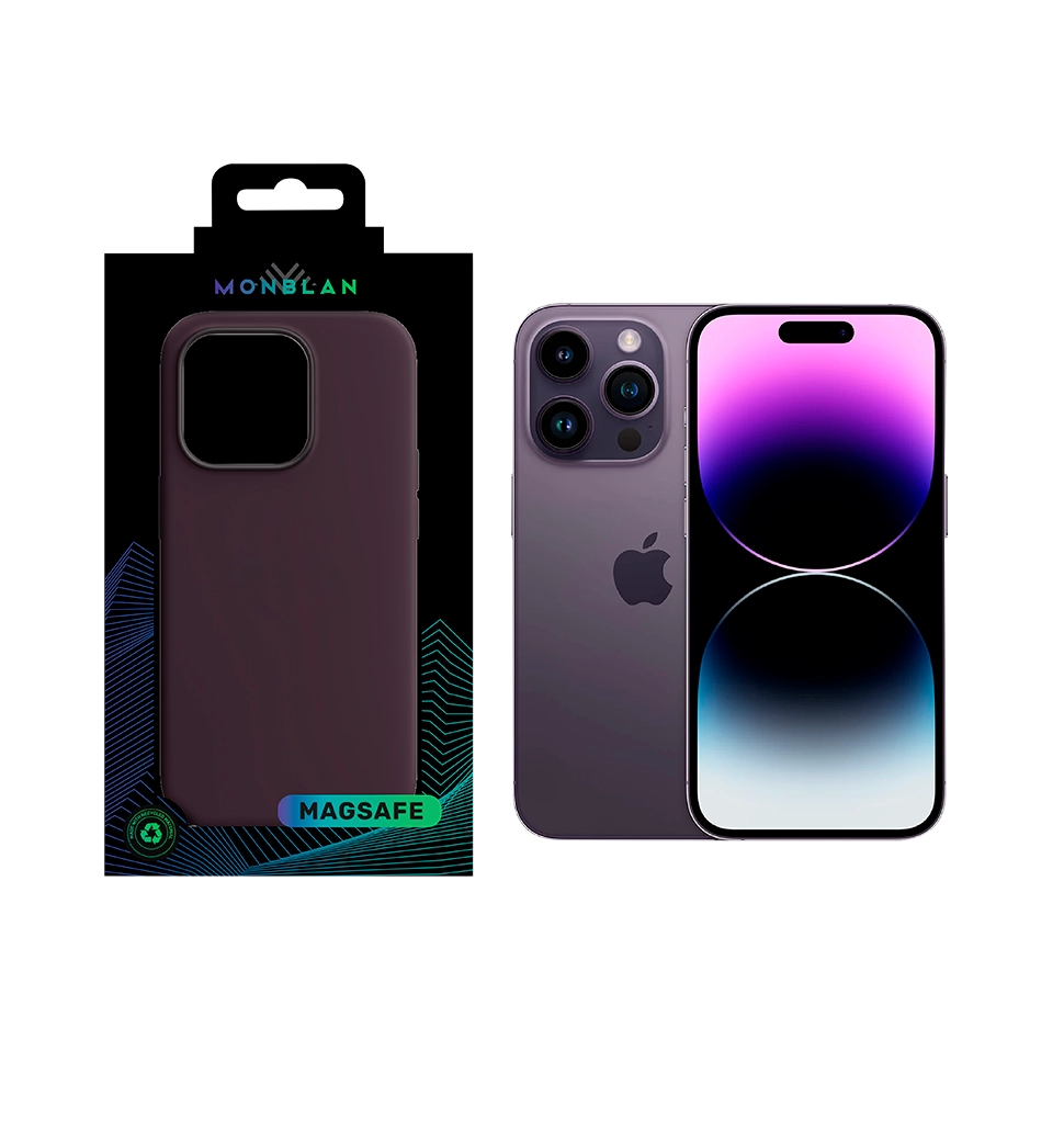Чехол Monblan для iPhone 14 Pro Magnetic Silicone MagSafe (Elderberry)