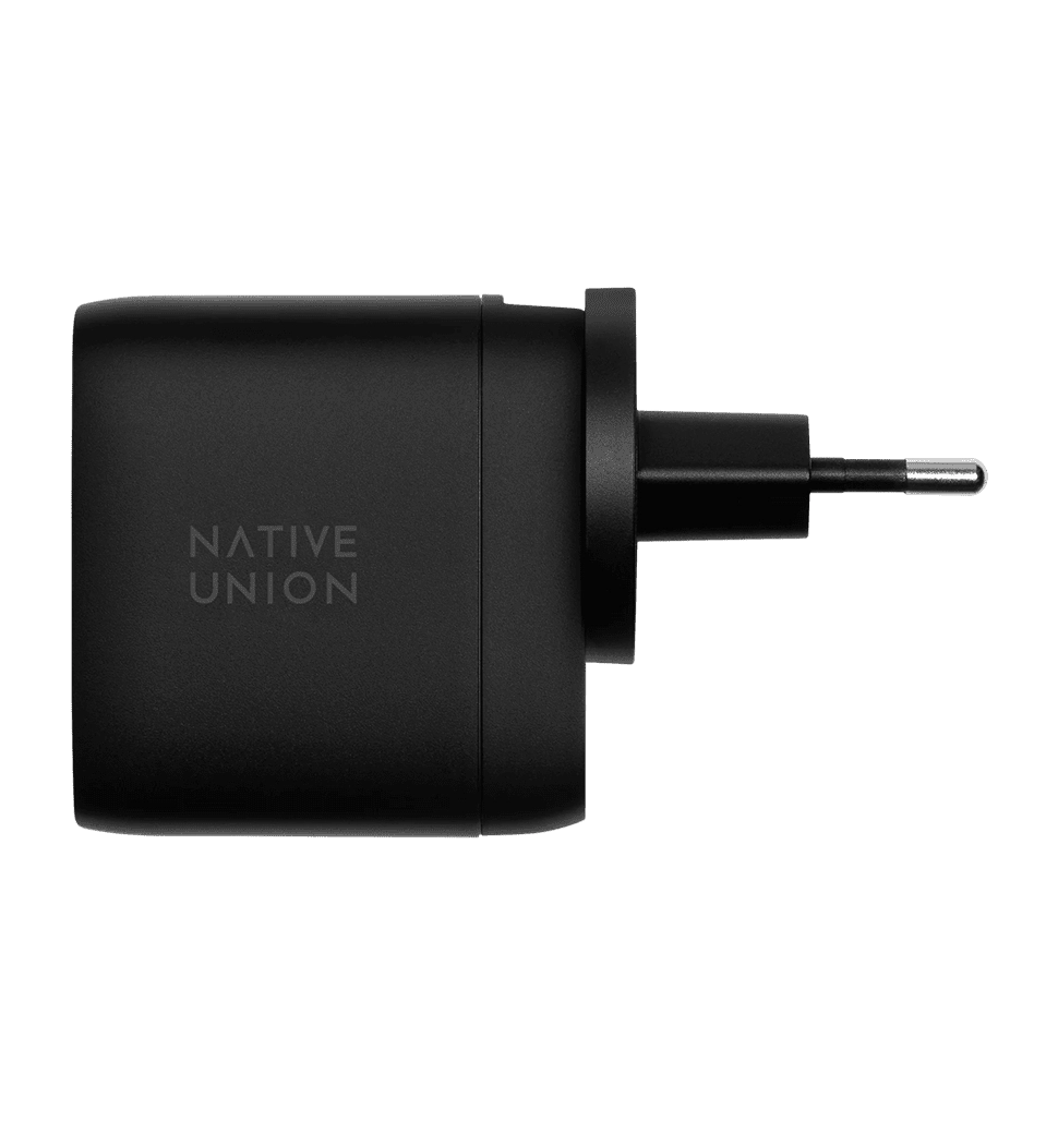Зарядний пристрій Native Union Fast GaN Charger PD 67W Dual USB-C Port Black (FAST-PD67-BLK-INT)