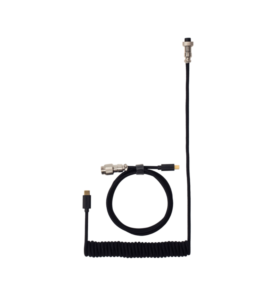 Кабель Type-A/Type-C Keychron Coiled Cable Black