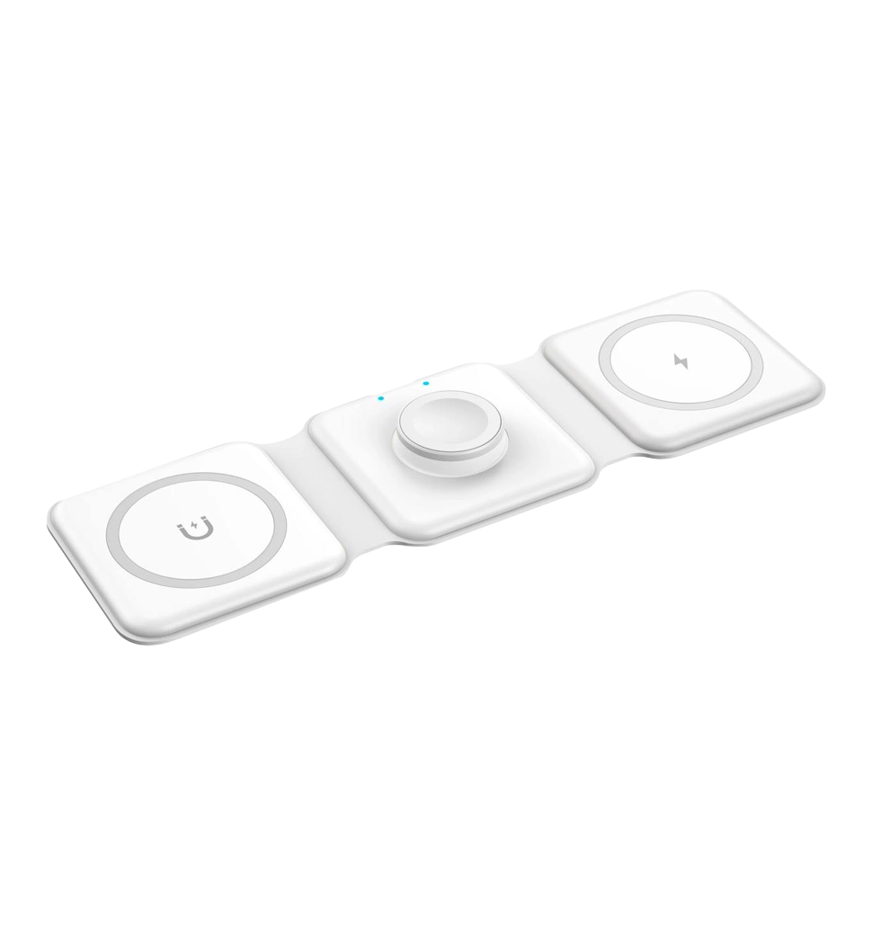 Беспроводная зарядка WIWU M6 Power Air 3in1 Series (White)
