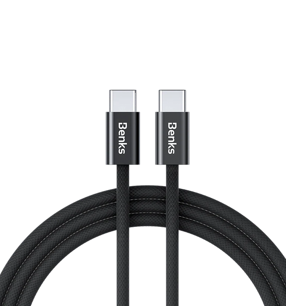 Кабель Benks D47 Type-C/Type-C Black 1m (60W)