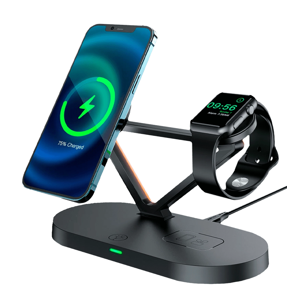 Беспроводной ЗП Acefast E9 Desktop 3in1 Wireless Charging Series (Black)