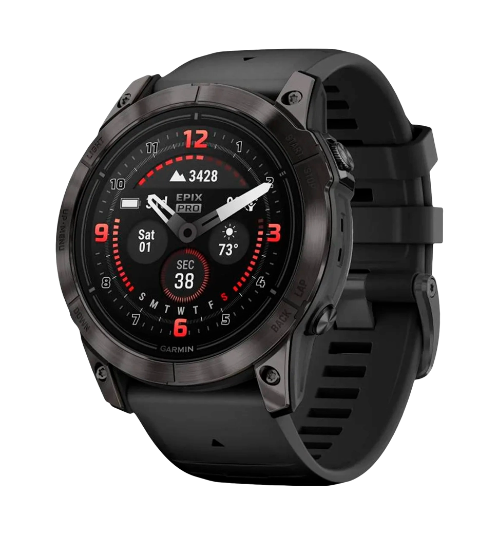 Смарт-годинник Garmin Epix Pro Gen 2 Sapphire 47mm Carbon G. DLC Tit. with Black Band (010-02803-10/11/54) UA