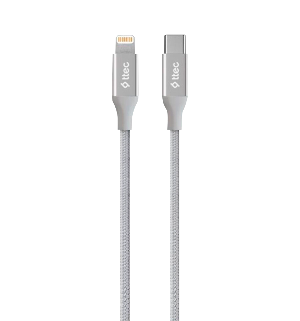 Кабель Ttec Alumi Cable Type-С- Lightning 1,5м Silver (2DK41G)