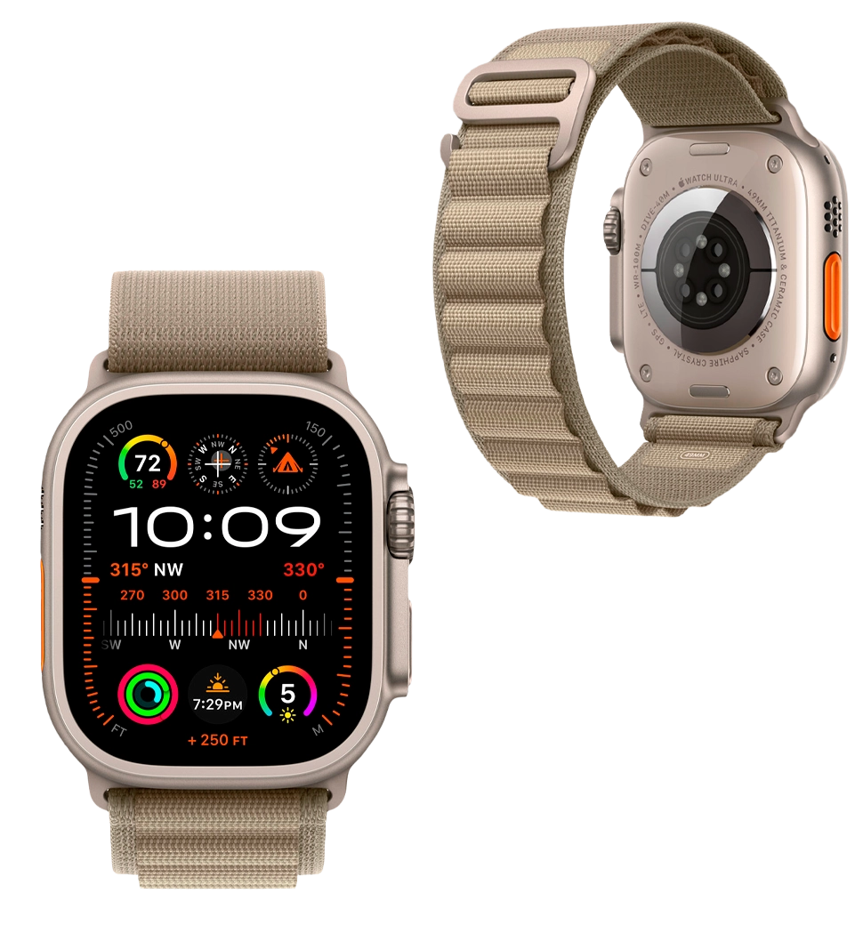 Ремешок Apple Alpine Loop Band Medium для Apple Watch 49mm - Olive (MT5U3)