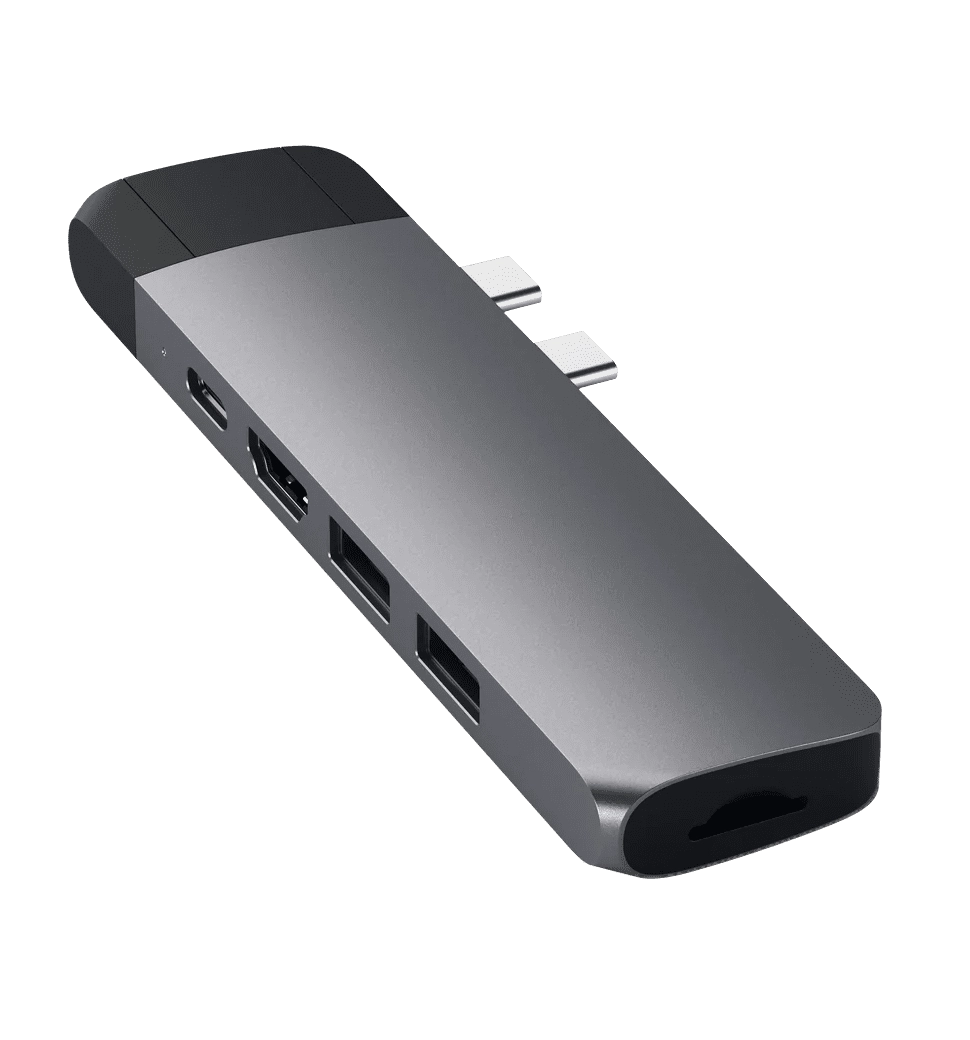 Хаб Satechi Aluminum Type-C Pro Hub Adapter with Ethernet Space Gray (ST-TCPHEM)