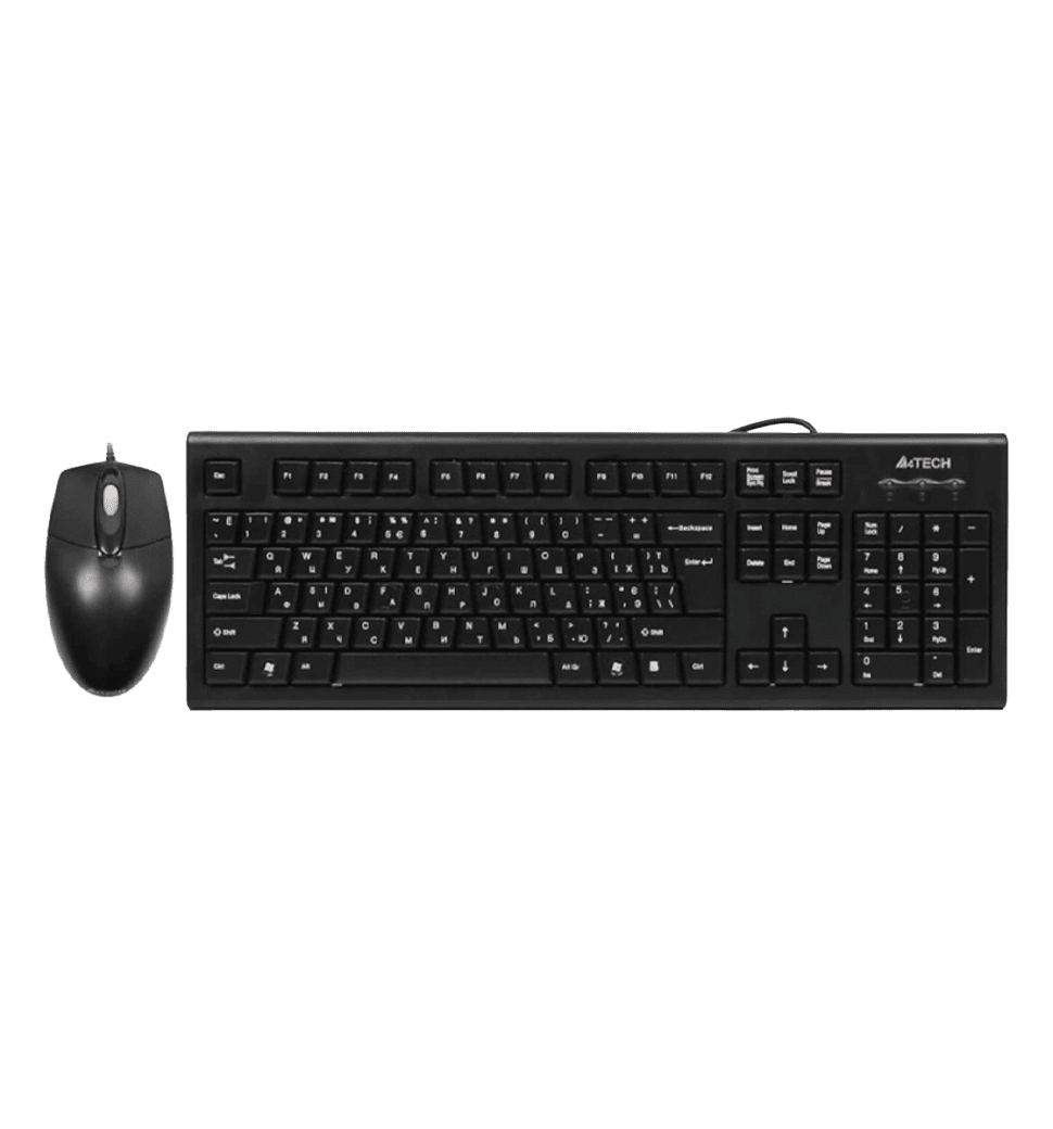 Комплект A4Tech клавіатура+мишка KRS-85+OP-720, USB, Чорна