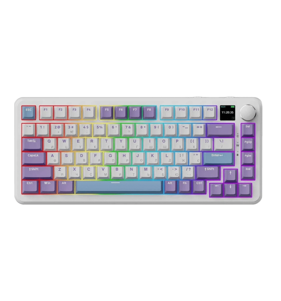 Беспроводная механическая клавиатура Ajazz AK820 MAX Magnetic switches - Purple (AK820MAX-M-PWB)