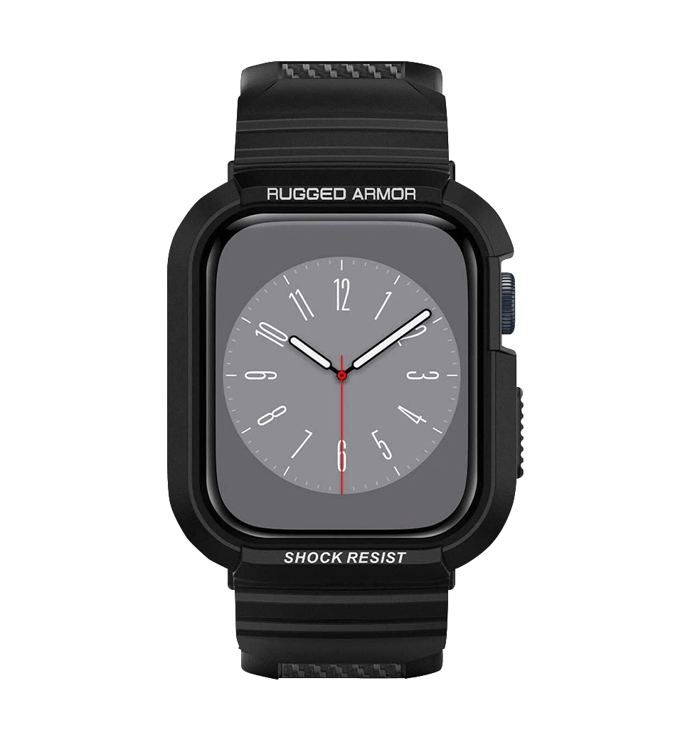 Чохол та ремінець 2в1 Spigen для Apple Watch 45mm/44mm Rugged Armor Pro, Black(062CS25324)