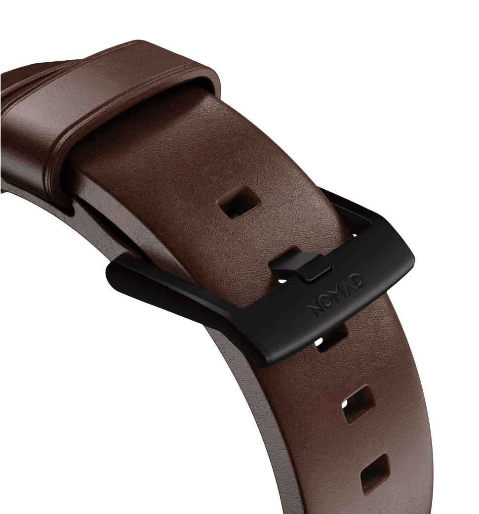Ремінець Nomad Modern Leather Black Hardware Brown 46mm/49mm (NM01197485)