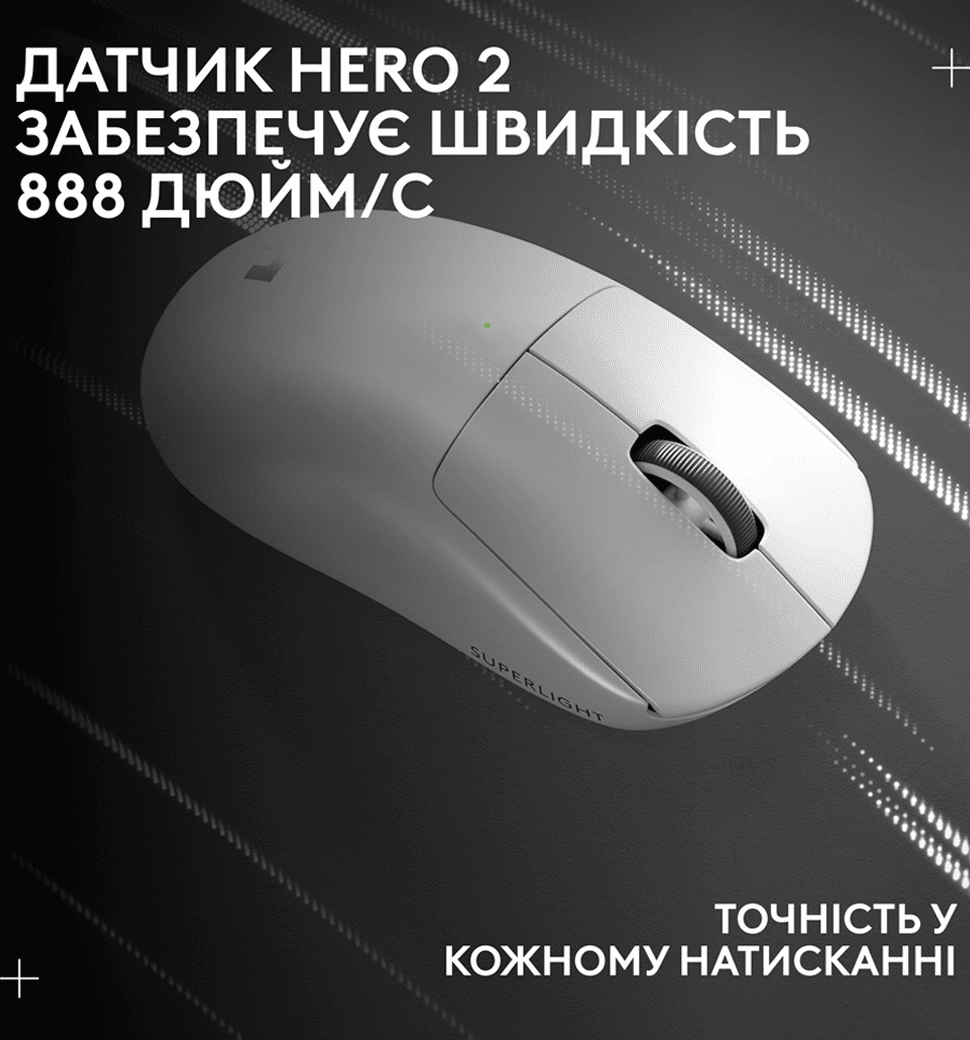 ᐉ Мышь LOGITECH G Pro X Superlight 2 Lightspeed White (910-006638