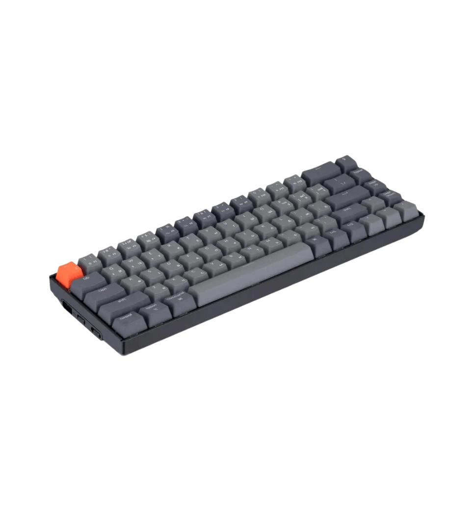 Клавиатура механическая Keychron K6 68Key, Gateron G Pro Red, BT/USB-A, EN/UKR, White LED, чорний