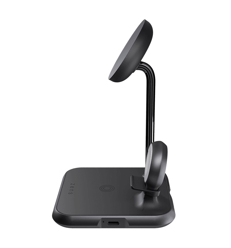 Зарядний пристрій Zens 4-in-1 Magnetic + Watch Aluminium Wireless Charger Black (ZEDC20B/00)