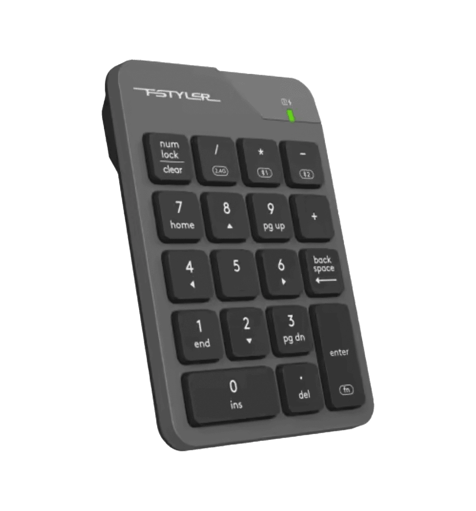 Клавиатура цифровая беспроводная A4-Tech FBK21C (Smoky Grey), цвет серый