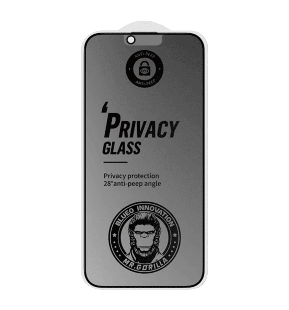 Захисне 2.5D скло Blueo Full Cover Anti-Peep Matte для Apple iPhone 13 Pro / 13 / 14 (6.1") (Чорний)