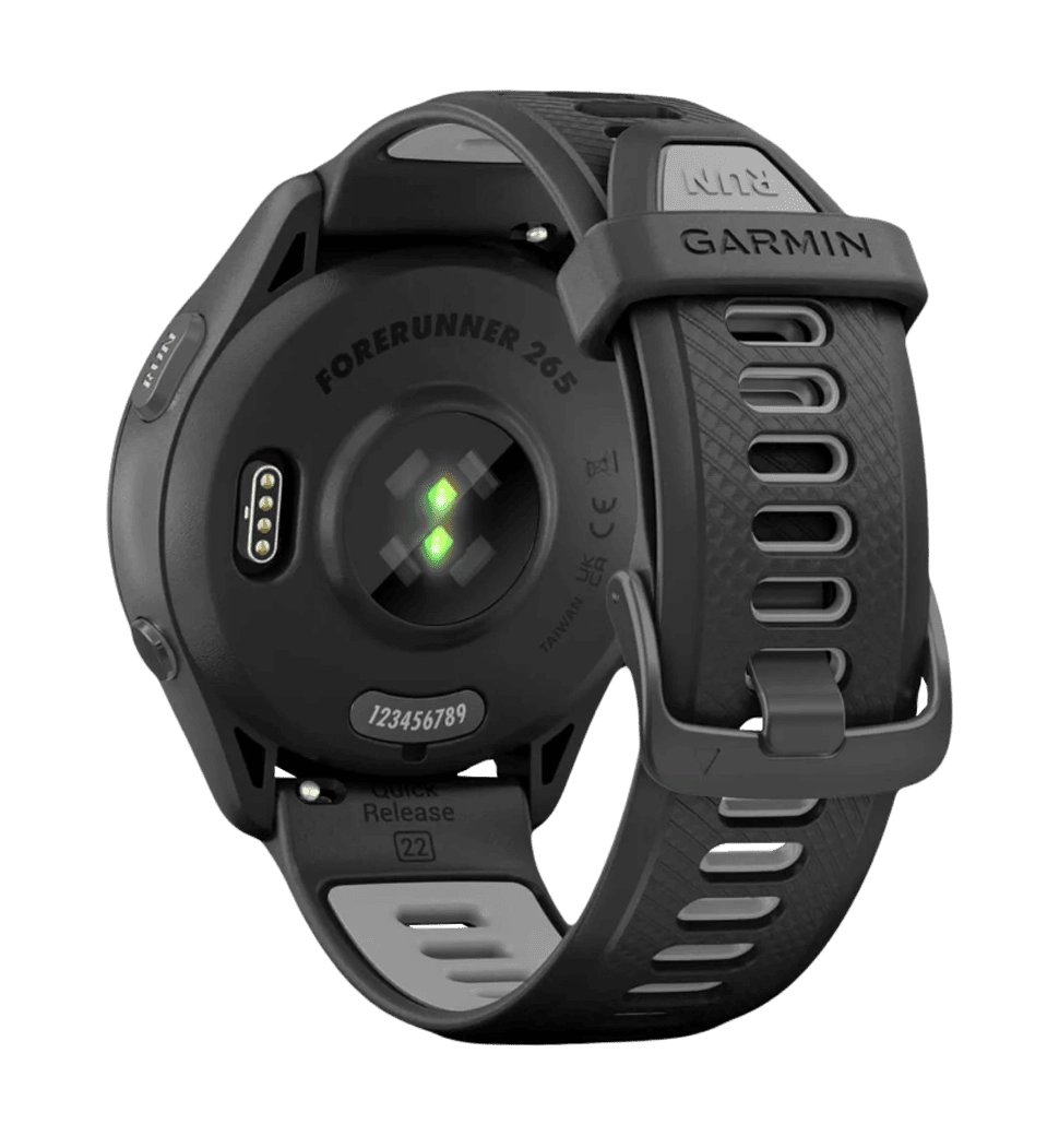 Смарт-часы Garmin Forerunner 265 Black Bezel and Case w. Black/Powder Gray Silicone Band (010-02810-10) UA