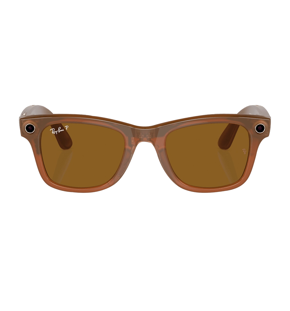Смарт-очки Ray-Ban Meta Wayfarer Shiny Caramel/Polar Brown size XXL (RW4008 670683 53-22)