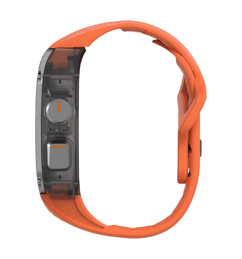 Ремінець AULUMU Titanium Cover+Orange Band  silver+orange A01-TI-OG