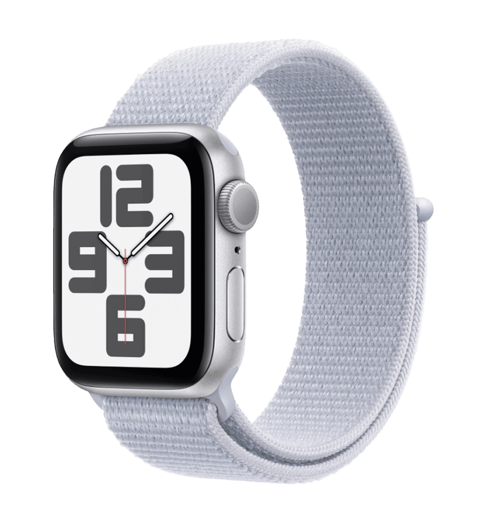 Apple Watch SE2 2024 40mm Silver Aluminium Case with Blue Cloud Sport Loop (MXEE3)