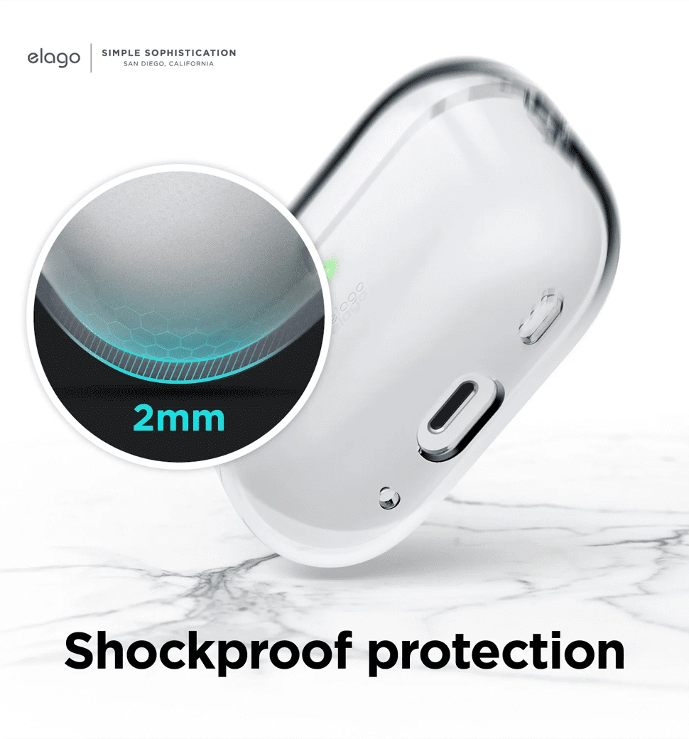 Чохол Elago Clear Hang Case Lavender for Airpods Pro 2nd Gen (EAPP2CL-HANG-LV)