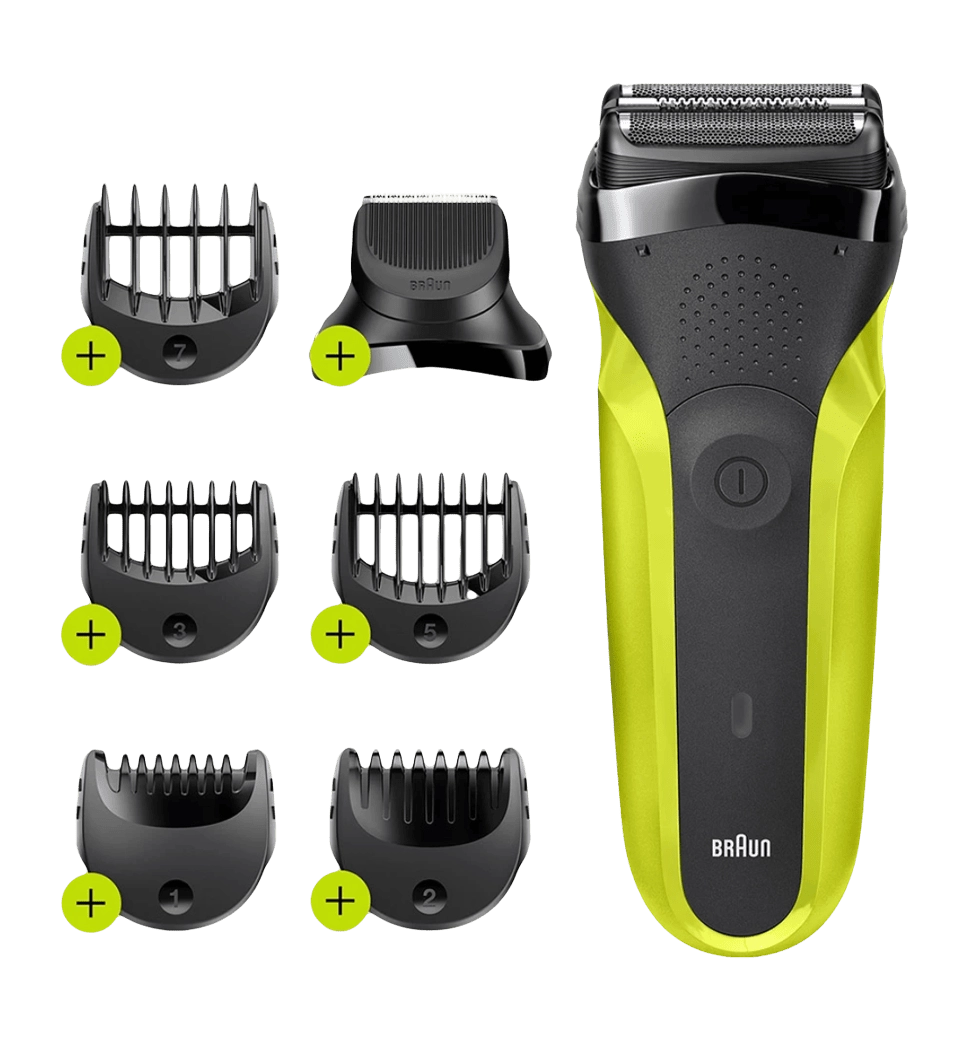 Электробритва BRAUN 300BT Series 3 5408 Black/Green (4210201276395)