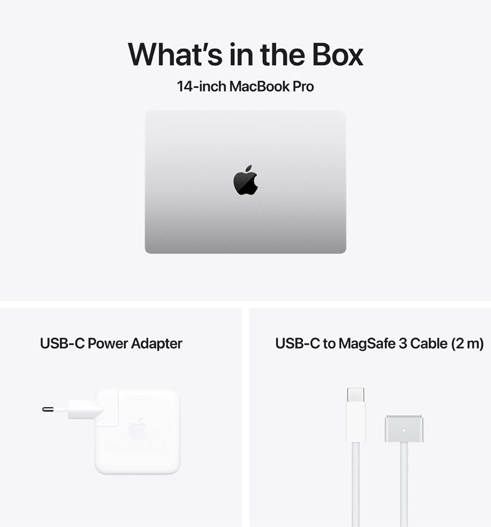 Apple MacBook Pro 14"/Apple M4 Pro/14C CPU/20C GPU/24GB RAM/1TB SSD/Silver (MX2F3UA/A) UA