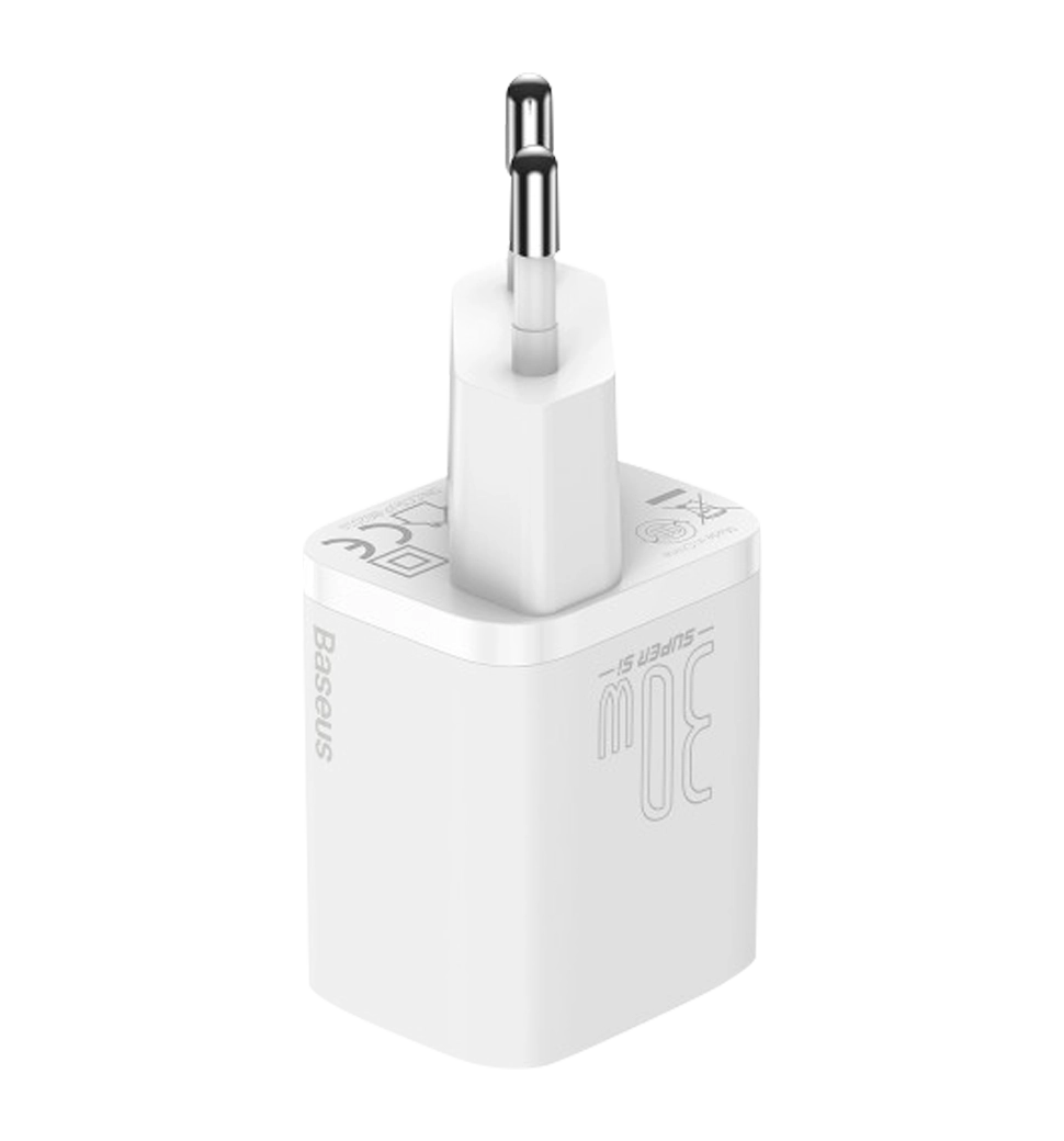 Адаптер Baseus Super Si Quick Charger IC 30W EU White (CCSUP-J02)