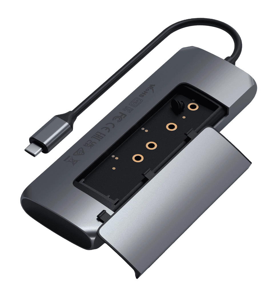Хаб Satechi Aluminum Type-C Hybrid Multiport Adapter Space Gray (ST-UCHSEM)