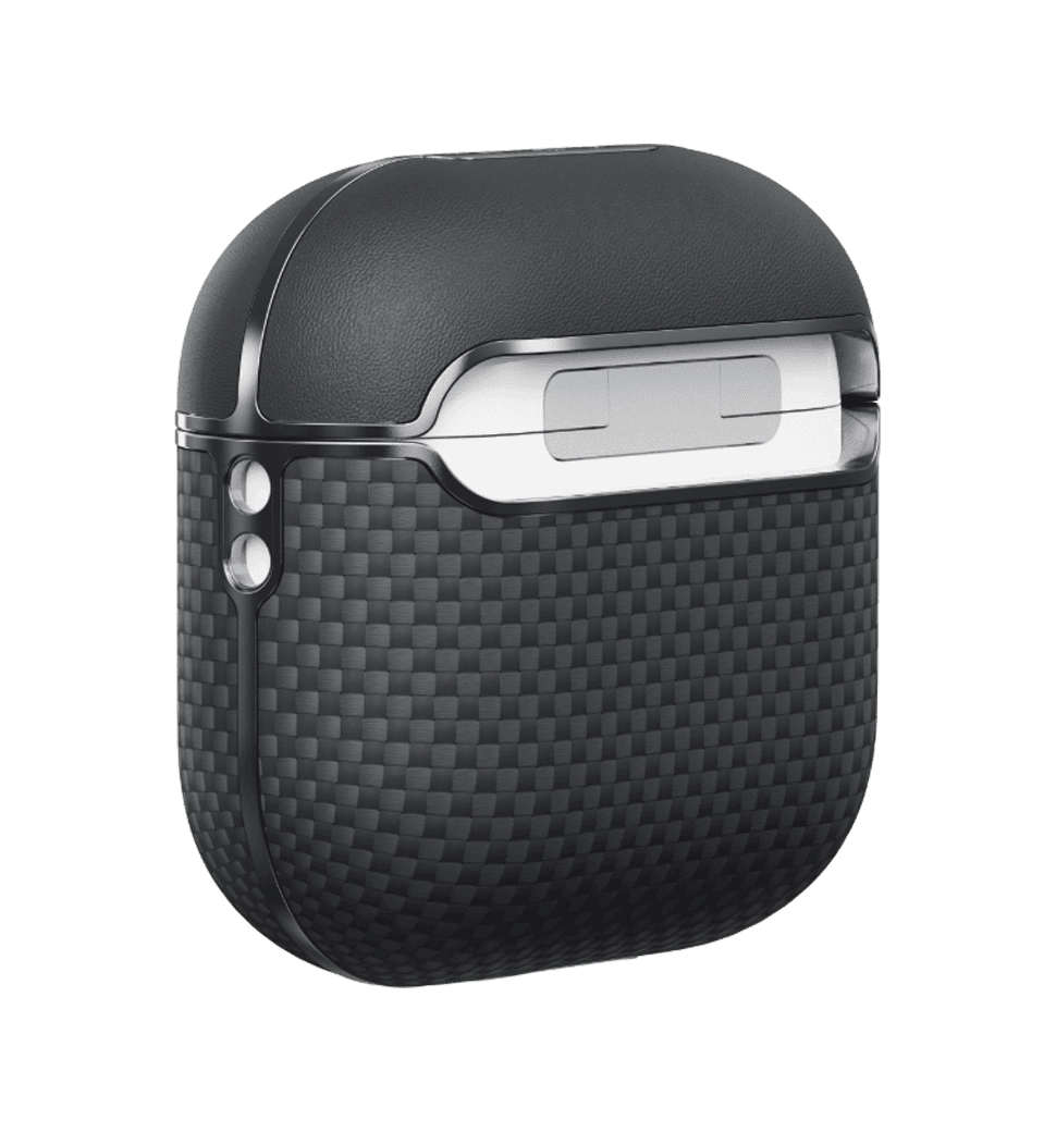 Чохол Pitaka Aramid Fiber Magnetic Plain Black/Grey for Airpods 4th Gen (APM2404)