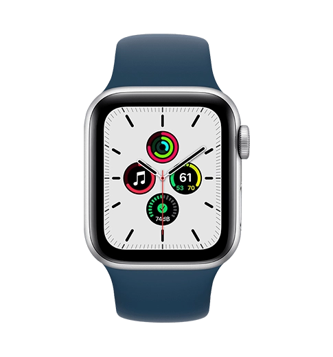 Смарт-часы Apple Watch SE 40mm Silver Aluminum Case with Abyss Blue Sport Band (MKNY3)