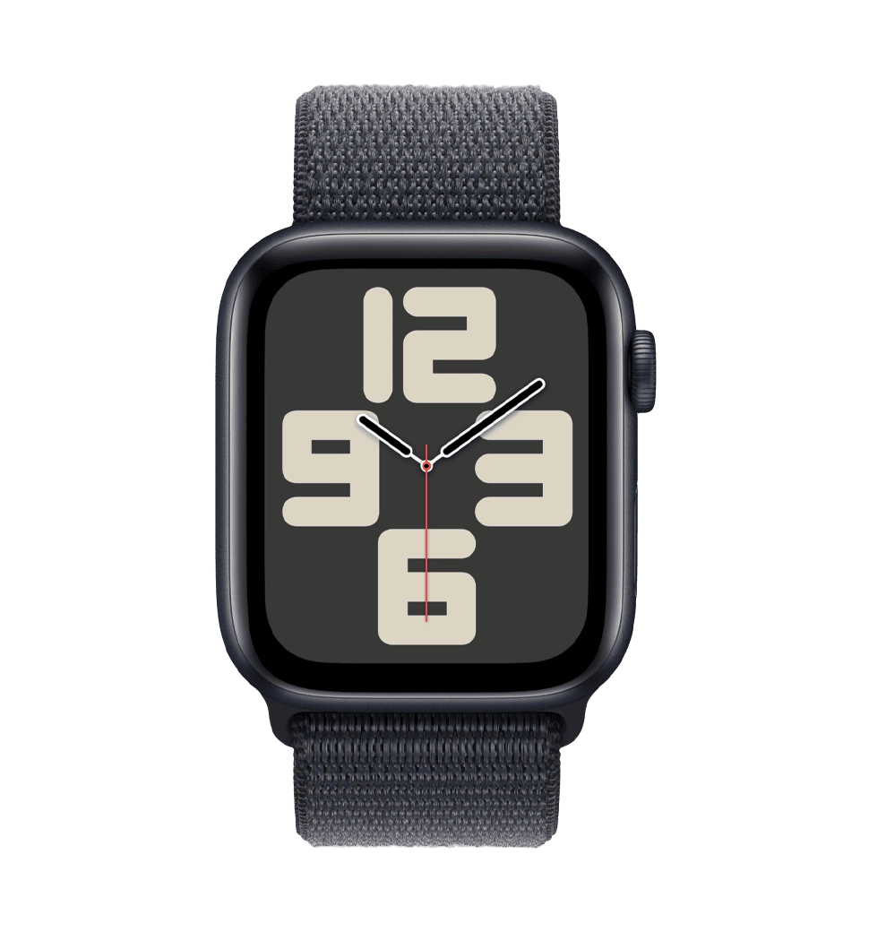 Apple Watch SE 2 2024 44mm Midnight Aluminium Case with Ink Sport Loop (MXEP3)