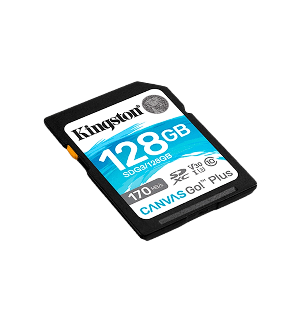 Карта памяти Kingston 128GB SDXC C10 UHS-I Canvas Go! Plus 170R/90W U3 V30 (SDG3/128GB)