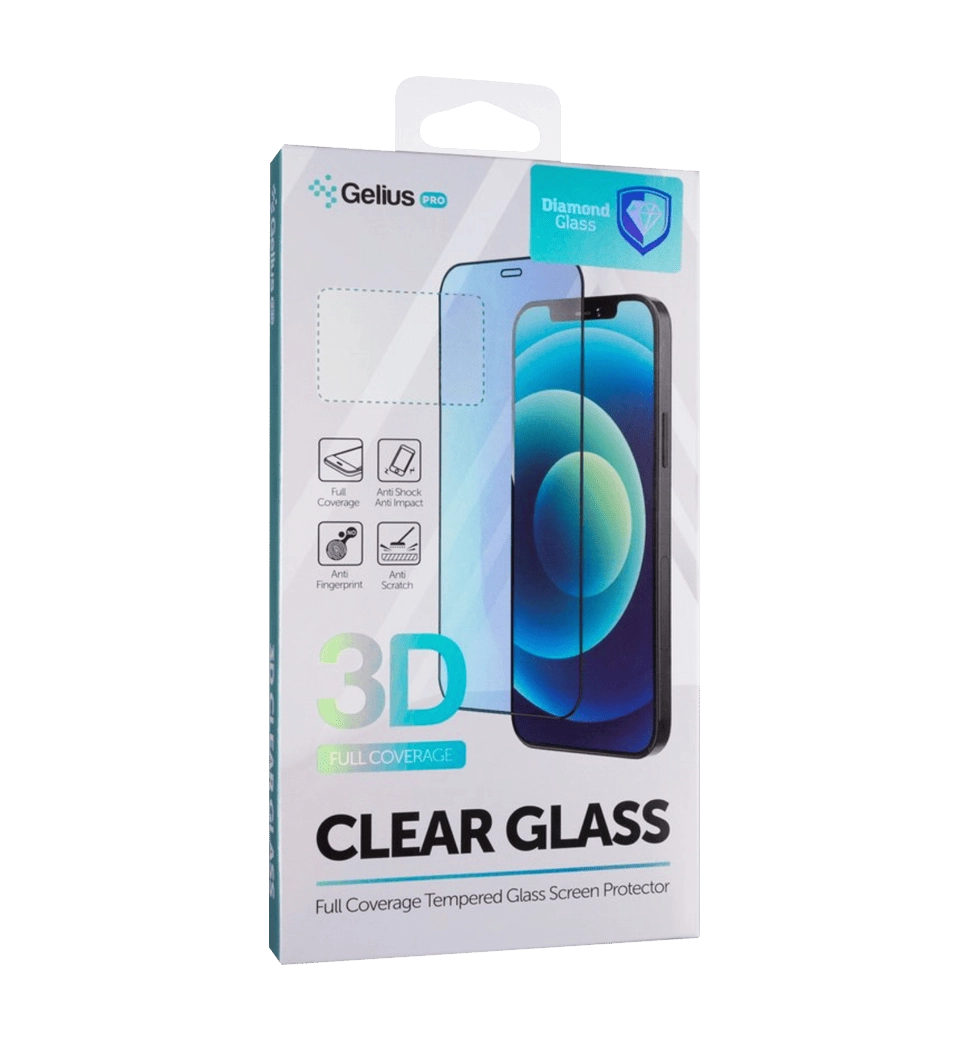 Скло Gelius Pro 3D до мобільного телефона iPhone 15 Pro, Чорний