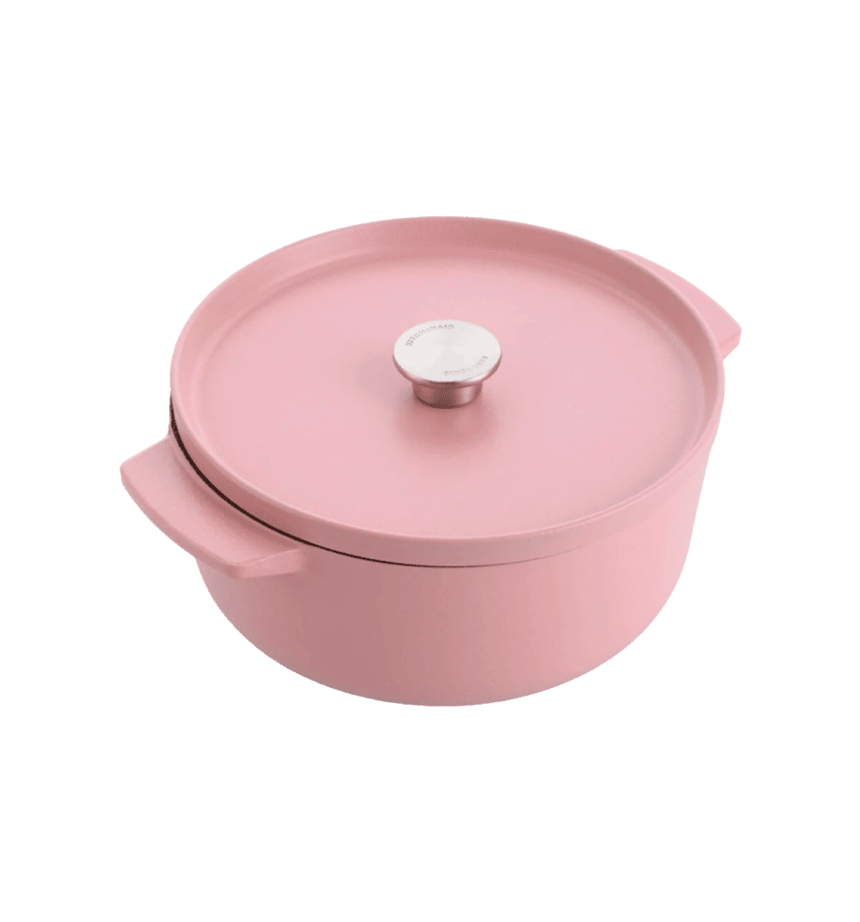 Кастрюля чугунная с крышкой KitchenAid, 26 см, 5,2 л, цв, сухая роза (CC007431-001)